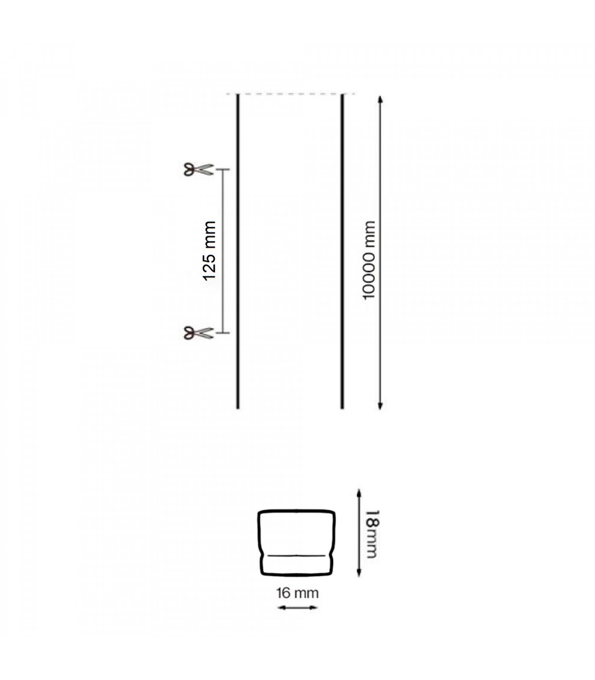 Bañador Neón LED Flexible 20W 2200Lm/M IP65 DC24V RGB -10 Metros-