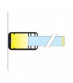 Perfil Aluminio Glass 8mm 2M 