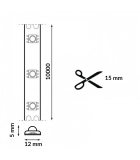 Tira LED OPTICAL 24W 2640Lm/M 60Led/m IP20 DC24V -10 Metros-