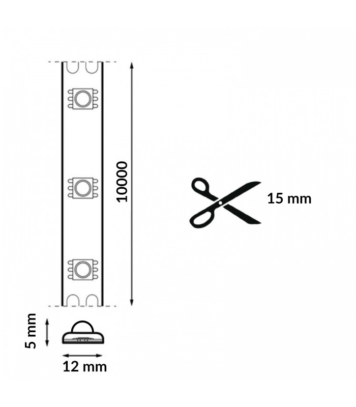 Tira LED OPTICAL 24W 2640Lm/M 60Led/m IP20 DC24V -10 Metros-