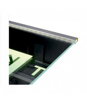 Perfil Aluminio Glass 8mm 2M 