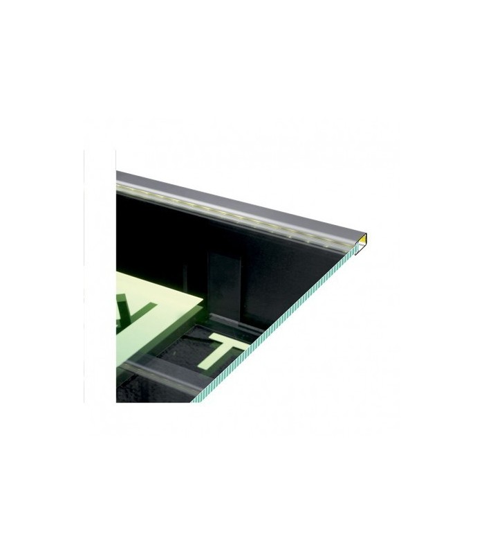 Perfil Aluminio Glass 8mm 2M
