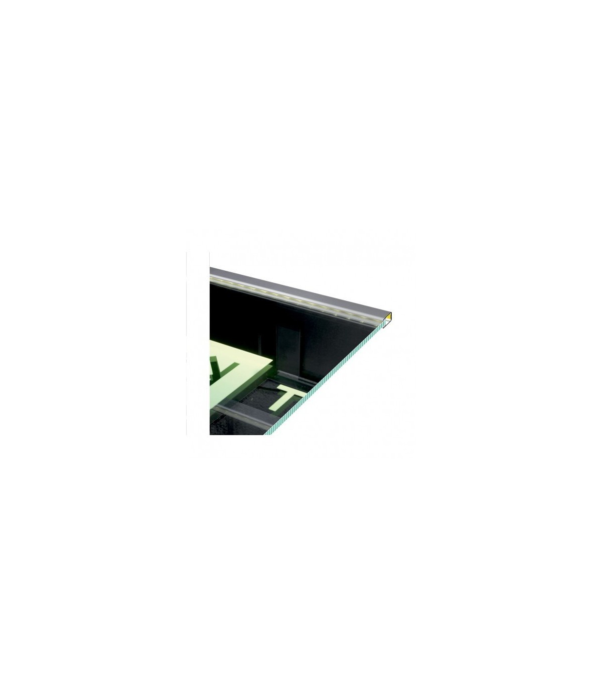 Perfil Aluminio Glass 8mm 2M