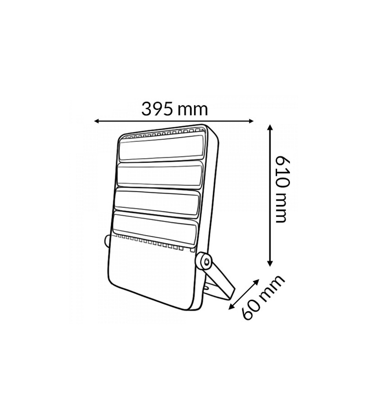Proyector Led PRONEXT Antisalino 400W 60000Lm 90º IP65