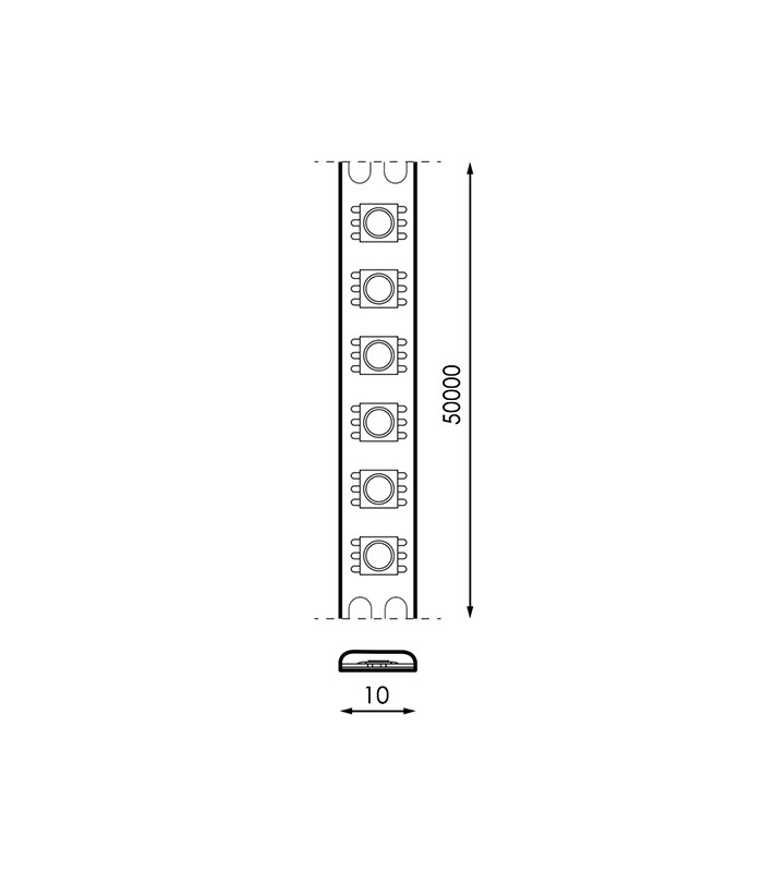 Tira LED ESPECIAL CARNICERIAS 18W 1150Lm/M 120Led/m IP20 DC24V -5 Metros-