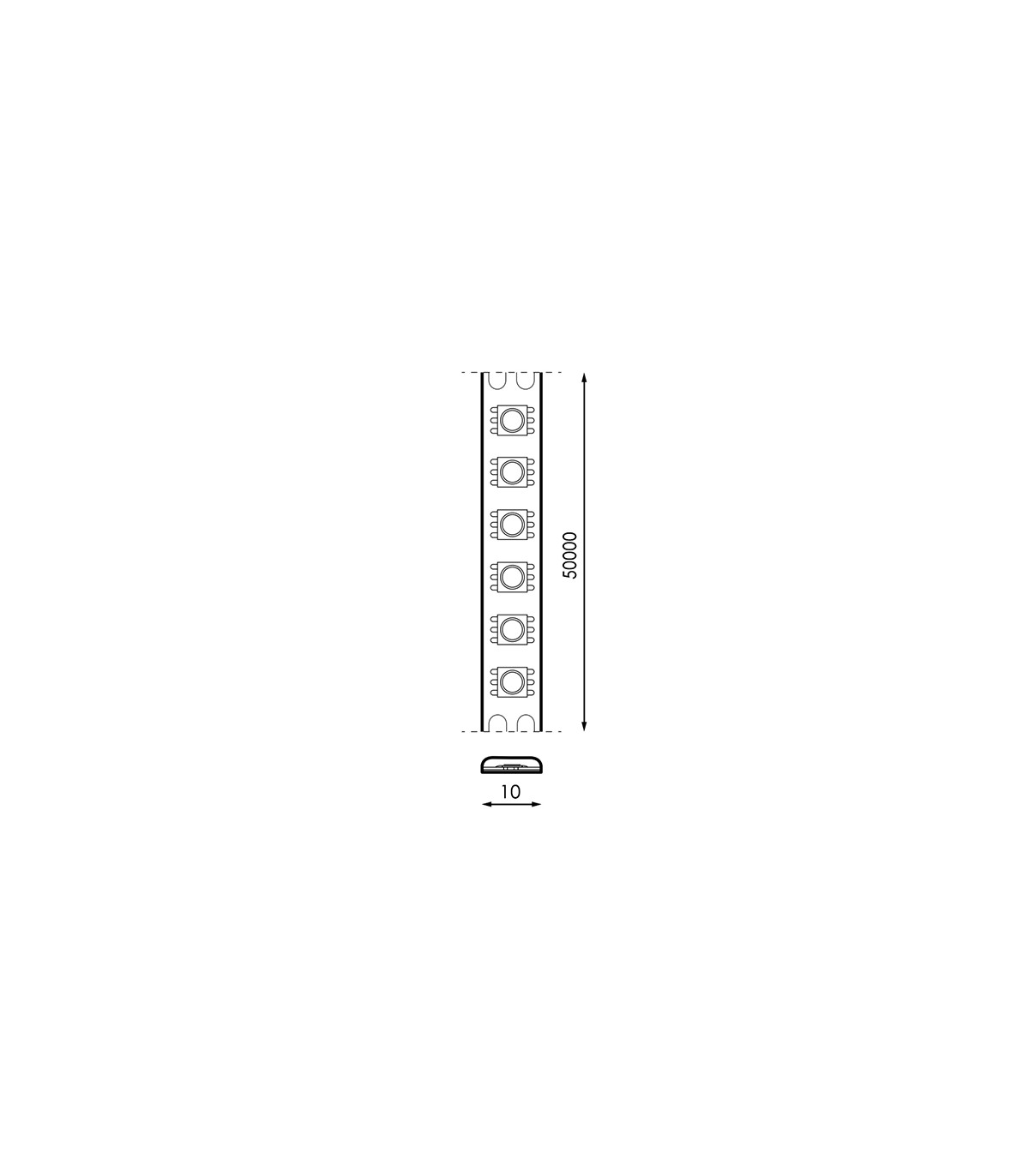 Tira LED ESPECIAL CARNICERIAS 18W 1150Lm/M 120Led/m IP20 DC24V -5 Metros-