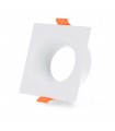 Aro Empotrable Fijo Cuadrado Blanco Serie INFINITY