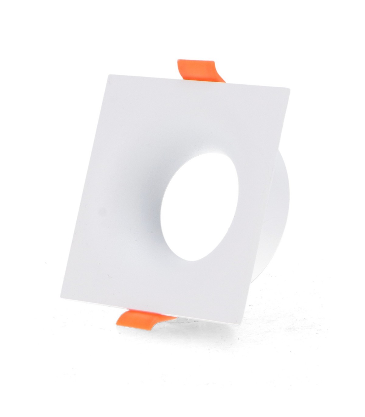 Aro Empotrable Fijo Cuadrado Blanco Serie INFINITY