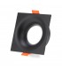 Aro Empotrable Fijo Cuadrado Negro Serie INFINITY