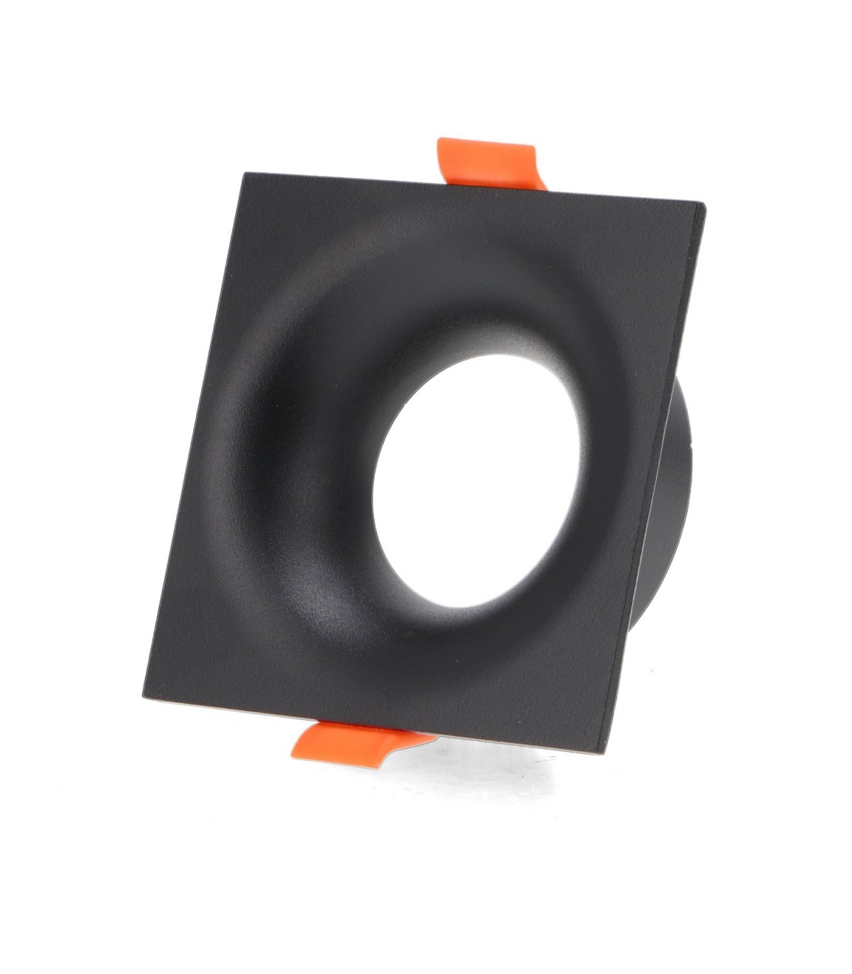 Aro Empotrable Fijo Cuadrado Negro Serie INFINITY