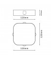 Aplique de Pared Led TRIANGLE 12W 820Lm IP54 RGB