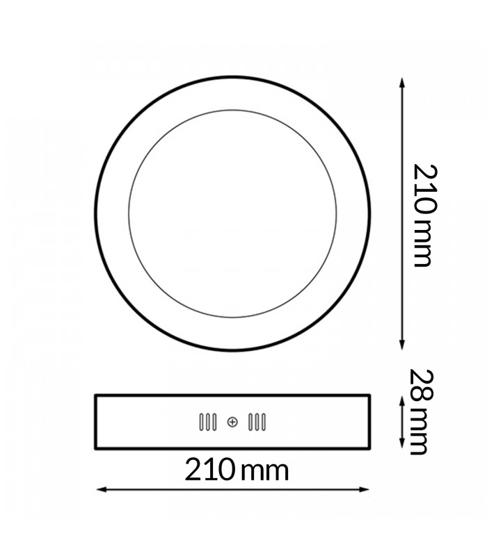 Plafón Led SERIE PRO LIFUD 20W 2000Lm IP20 Redondo Blanco CCT