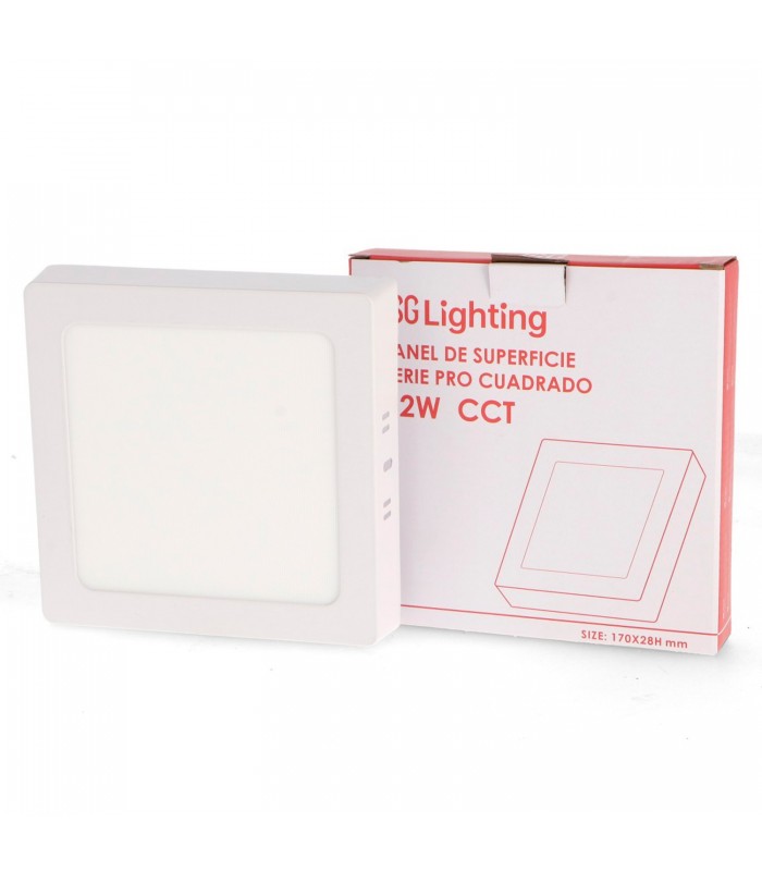 Plafón Led SERIE PRO LIFUD 12W 1200Lm IP20 Cuadrado Blanco CCT
