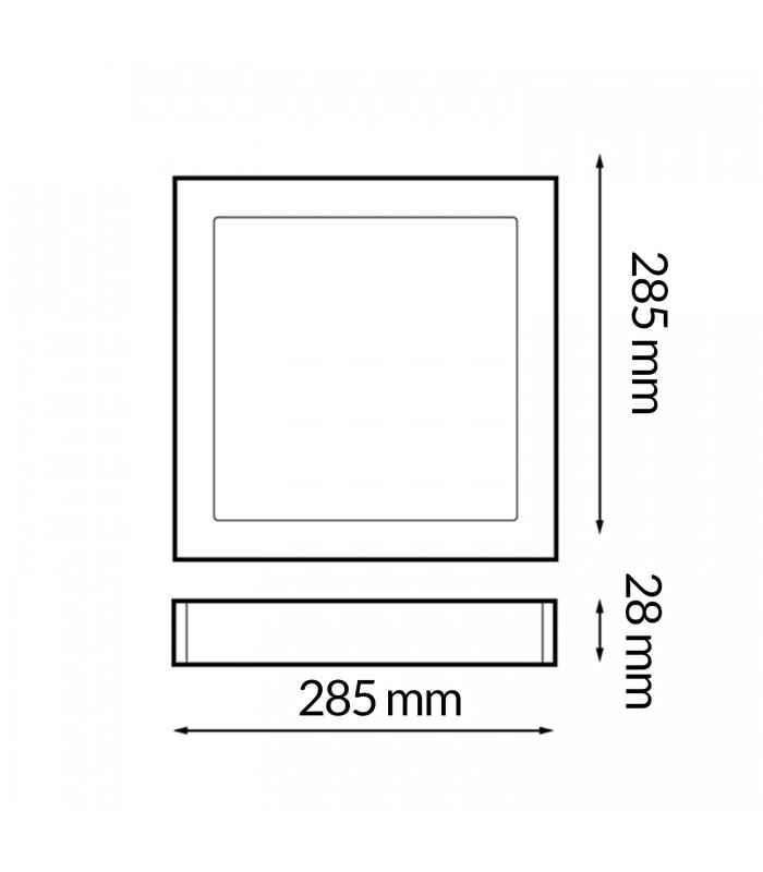 Plafón Led SERIE PRO LIFUD 25W 2500Lm IP20 Cuadrado Blanco CCT