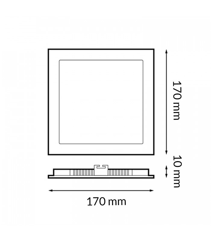 Downlight Led SERIE PRO LIFUD 12W 1200Lm IP20 Cuadrado Blanco CCT