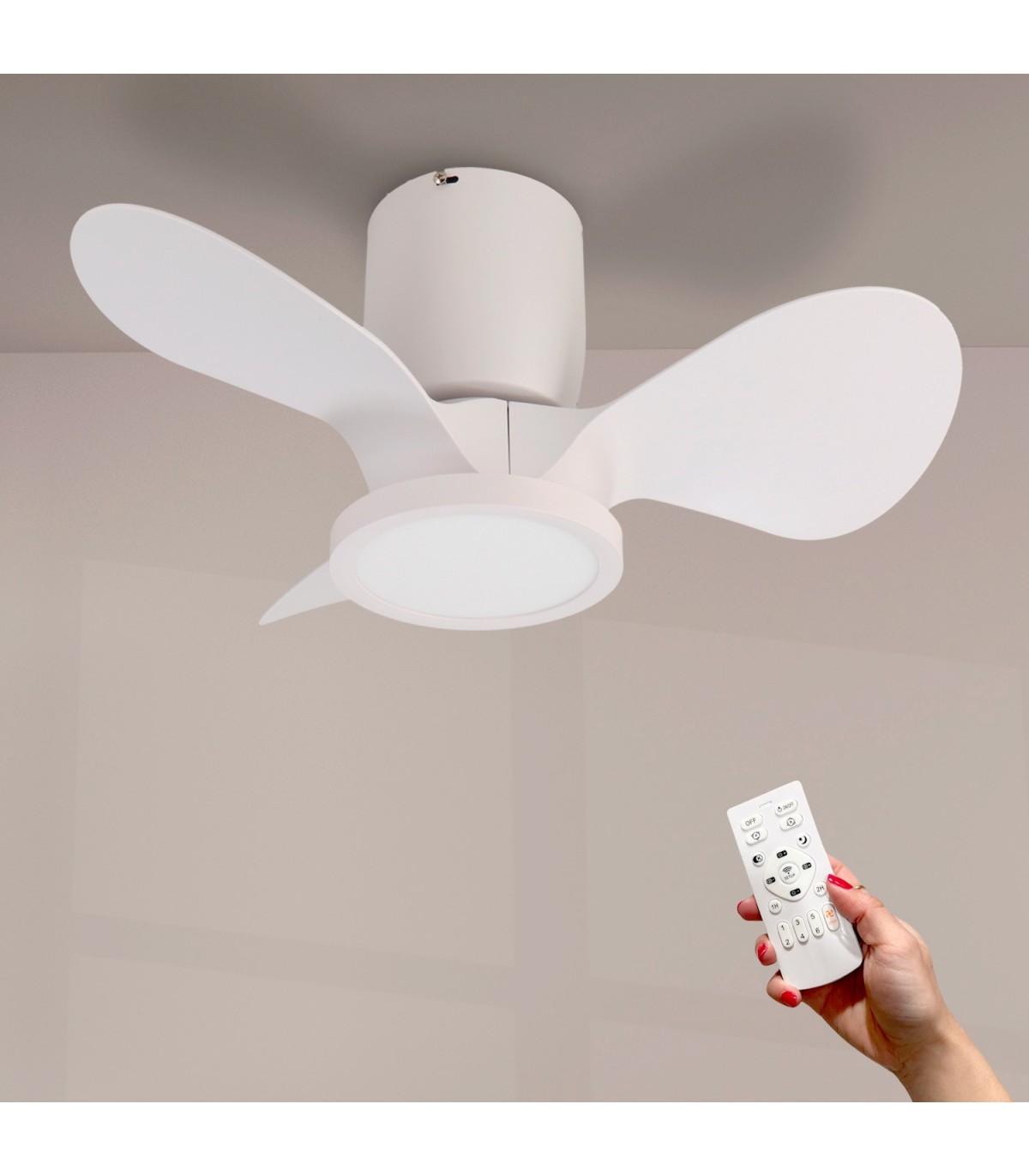 Ventilador Led NATURE DC 18W 1500Lm 3 Aspas CCT