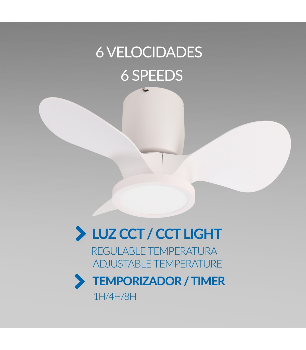 Ventilador Led NATURE DC 18W 1500Lm 3 Aspas CCT