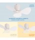 Ventilador Led NATURE DC 18W 1500Lm 3 Aspas CCT