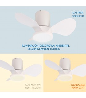 Ventilador Led NATURE DC 18W 1500Lm 3 Aspas CCT