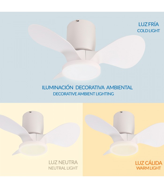 Ventilador Led NATURE DC 18W 1500Lm 3 Aspas CCT