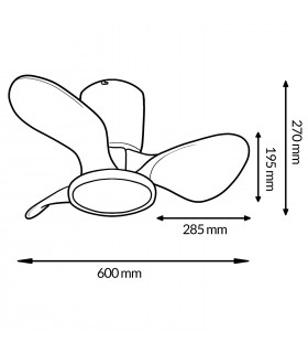 Ventilador Led NATURE DC 18W 1500Lm 3 Aspas CCT