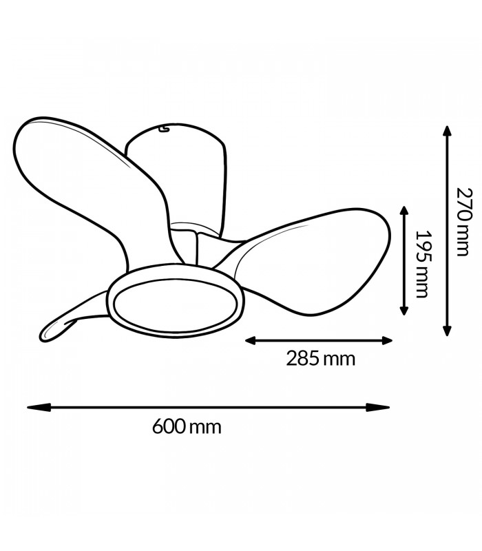 Ventilador Led NATURE DC 18W 1500Lm 3 Aspas CCT