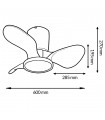 Ventilador Led NATURE DC 18W 1500Lm 3 Aspas CCT
