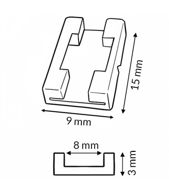 Conector Para Tira Led 8Mm 12V/24V 2 Pin