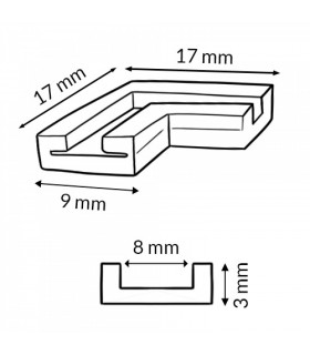 Conector L Para Tira Led 8Mm 12V/24V 2 Pin