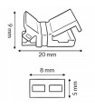 Conector Para Cable y Tira Led 8Mm 12V/24V 2 Pin