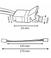 Conector Doble Con Cable Para Tira Led 8Mm 12V/24V 2 Pin