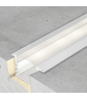 Perfil Aluminio PLADUR Lacado blanco Empotrar -2 Metros-