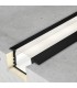 Perfil Aluminio PLADUR Lacado negro Empotrar -2 Metros-