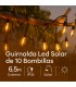 Guirnalda Led Solar 1.2W 10 Bombillas 6,5 Metros IP54