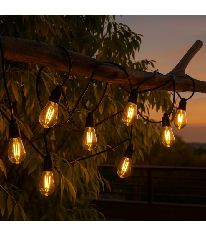Guirnalda Led Solar 1.2W 10 Bombillas 6,5 Metros IP54