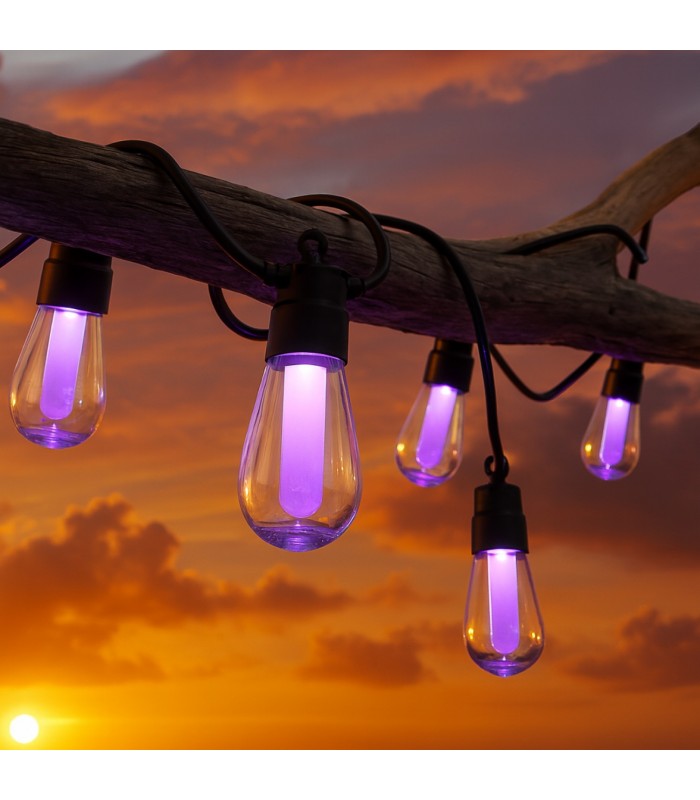 Guirnalda Led Solar 1.2W 10 Bombillas 8 Metros IP54 RGBW