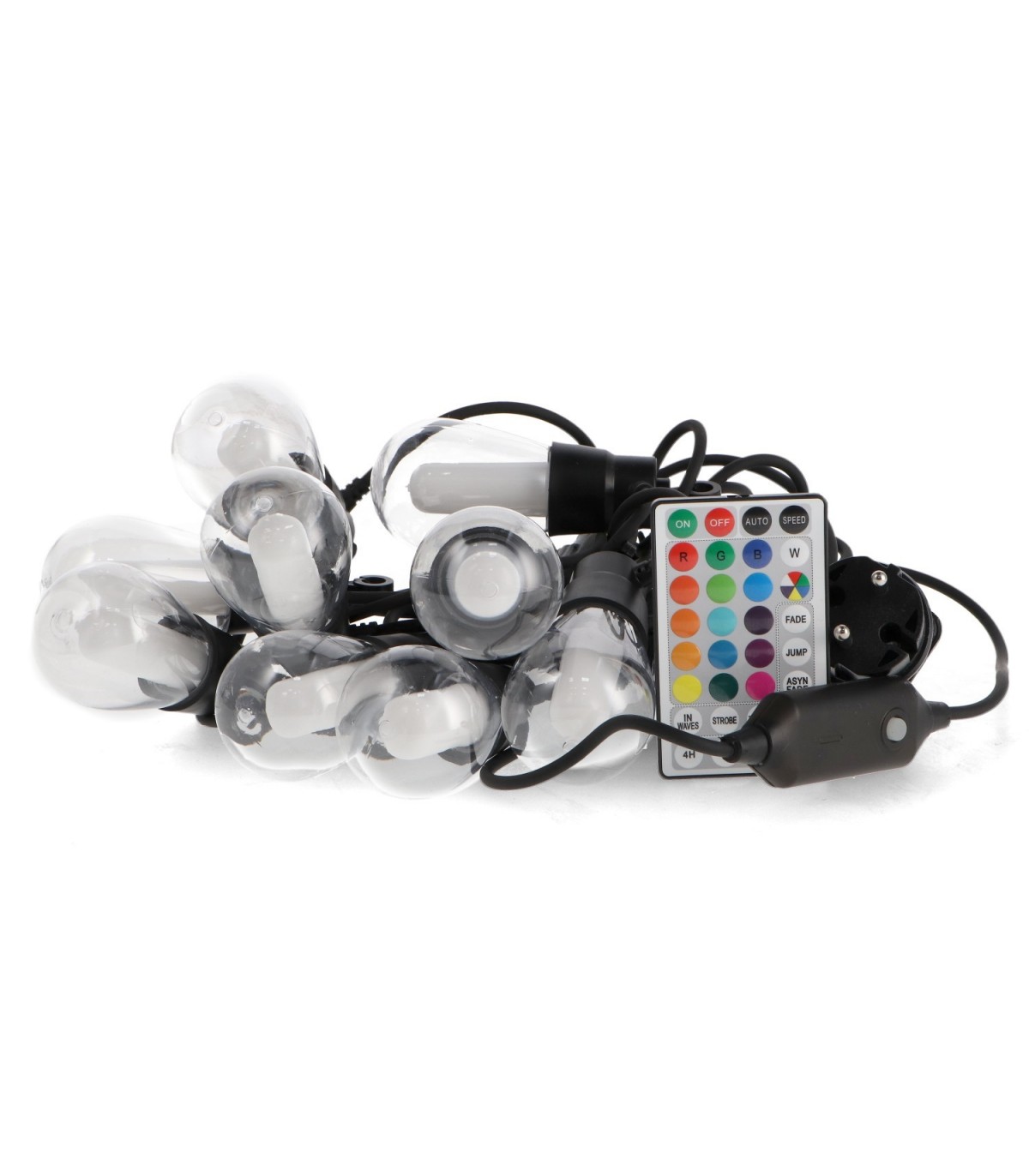 Guirnalda Led 3W 10 Bombillas 220V 8 Metros IP44 RGBW