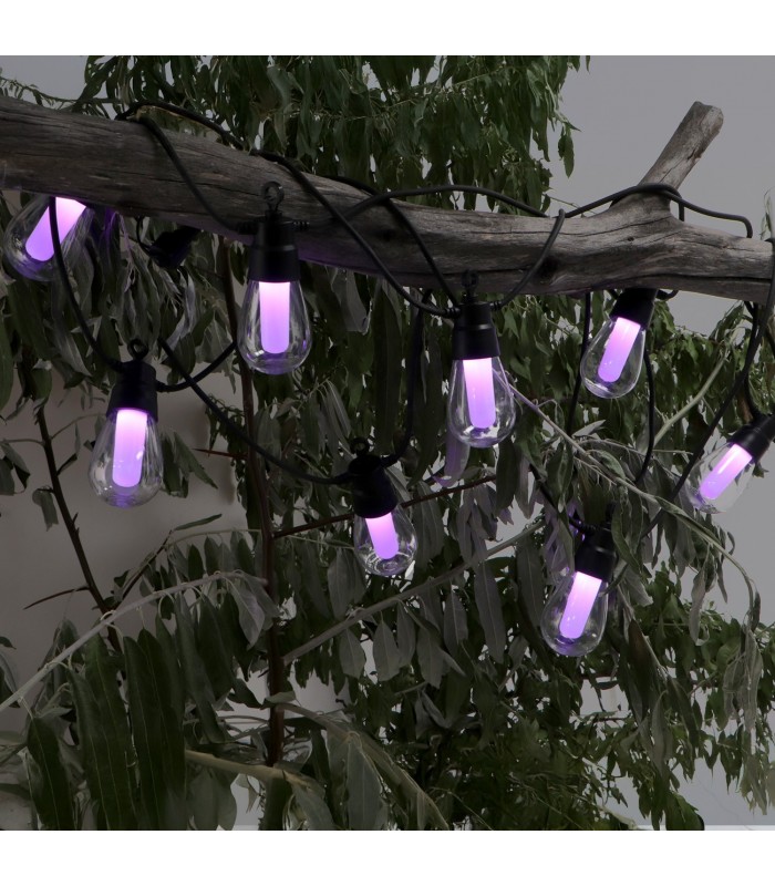 Guirnalda Led 3W 10 Bombillas 220V 8 Metros IP44 RGBW