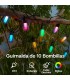 Guirnalda Led 3W 10 Bombillas 220V 8 Metros IP44 RGBW