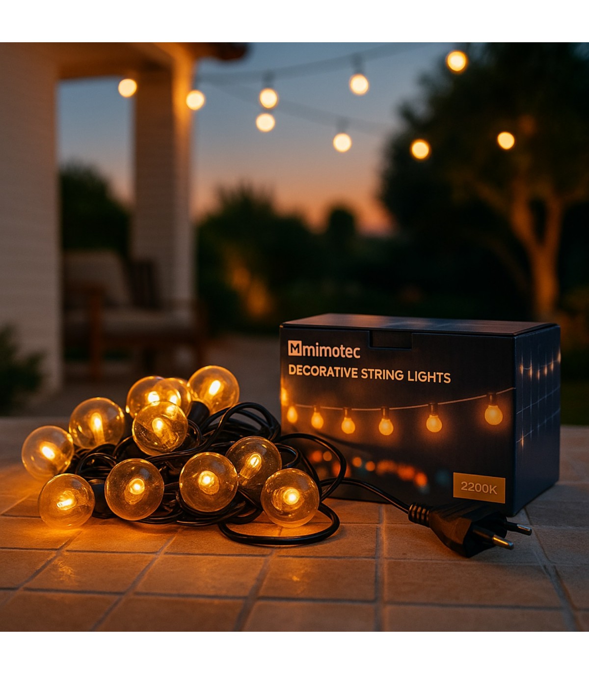 Guirnalda Incandescencia 250W 25 Bombillas 220V 7,5 Metros IP56