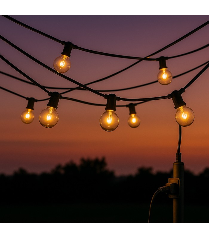 Guirnalda Incandescencia 250W 25 Bombillas 220V 7,5 Metros IP56