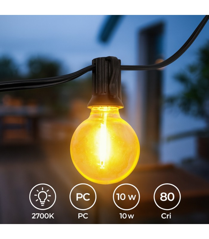 Guirnalda Led 10W 25 Bombillas 220V 7,5 Metros IP44