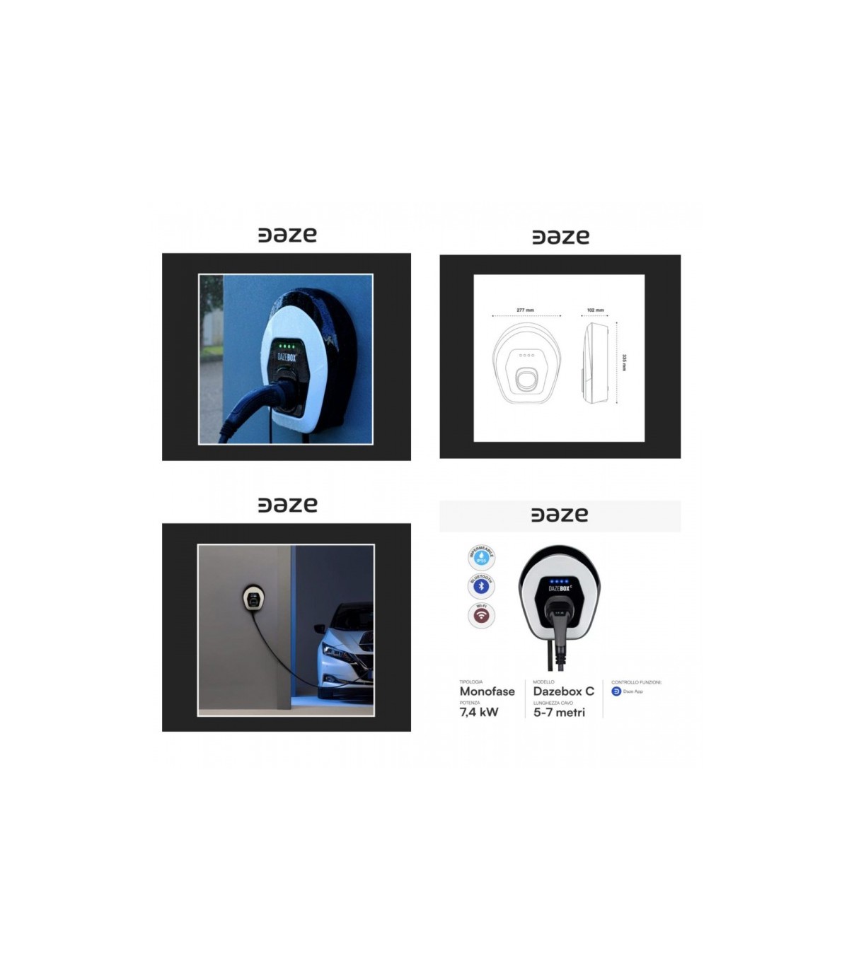 Cargador de Coche Eléctrico Daze Box C 22kW Trifásico