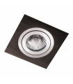Aro Empotrable Basculante Liso Cuadrado Wengue/Cromo