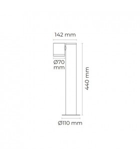 Baliza URBAN RUAN 1xGU10 Negro IP44