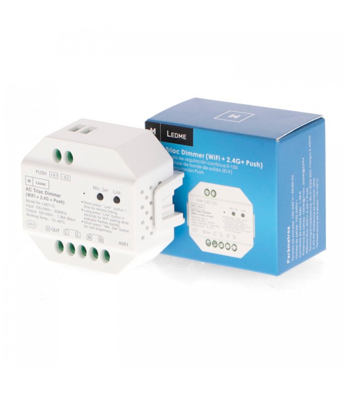Regulador LED Triac RF 300W Compatible Con Pulsador WIFI