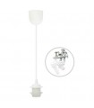 Portalámparas colgante Cuval E27 1M Blanco