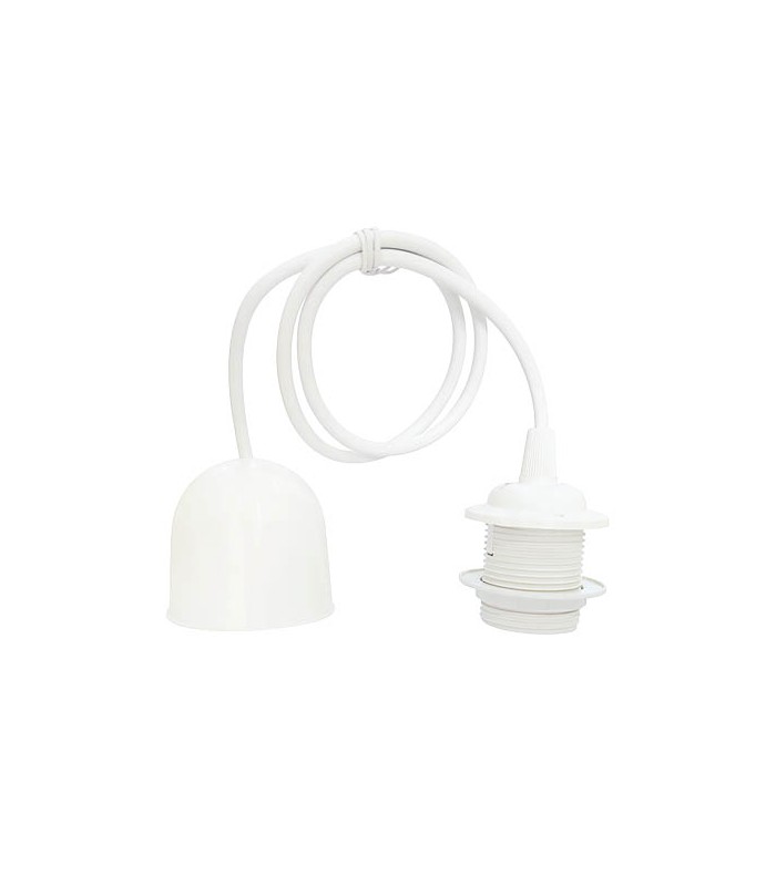 Portalámparas colgante Cuval E27 1M Blanco