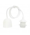 Portalámparas colgante Cuval E27 1M Blanco