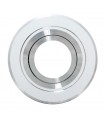 Aro empotrable Basculante Redondo Blanco/Cromo
